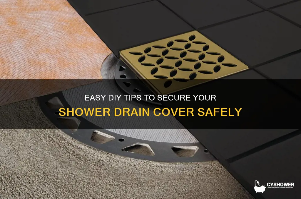 how to secure shower drain cover