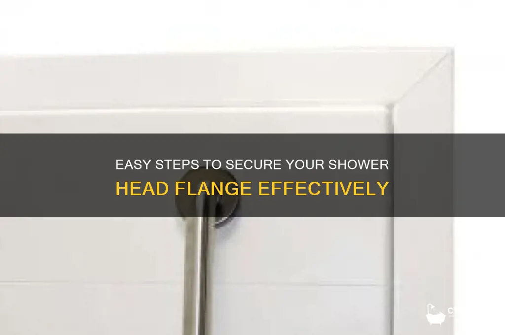 how to secure shower head flange