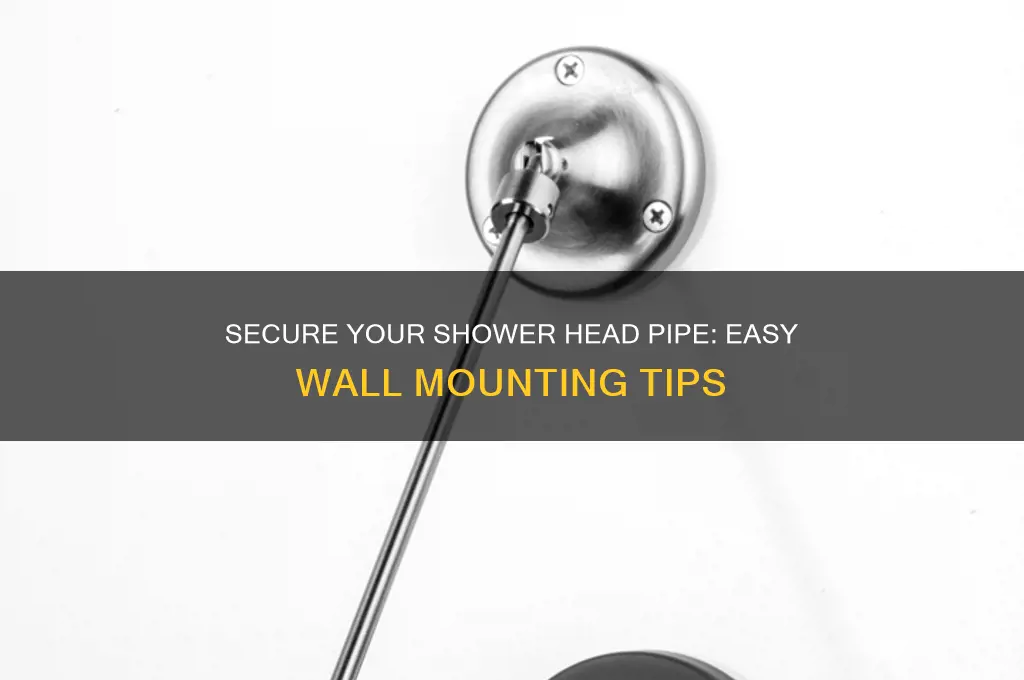 how to secure shower head pipe in wall