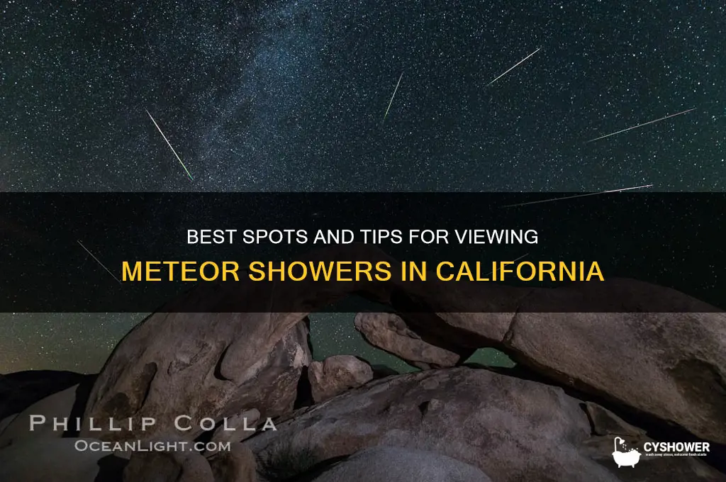 how to see meteor shower in california
