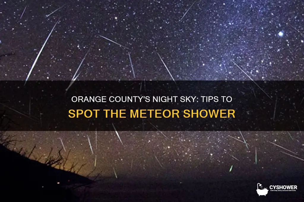 how to see meteor shower orange county