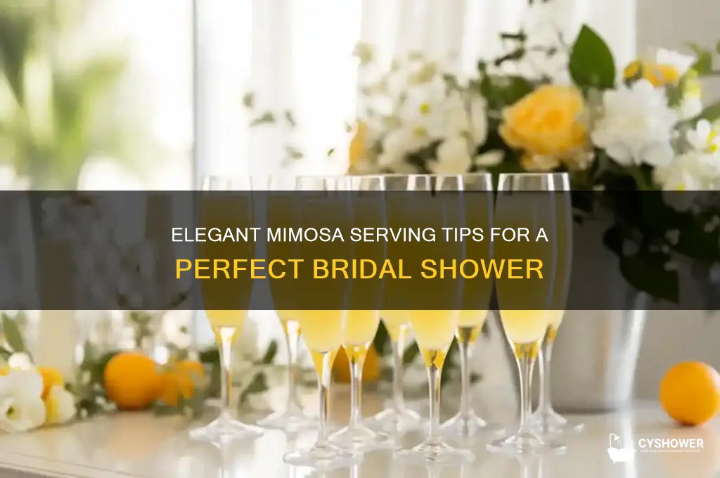 how to serve mimosas at a bridal shower