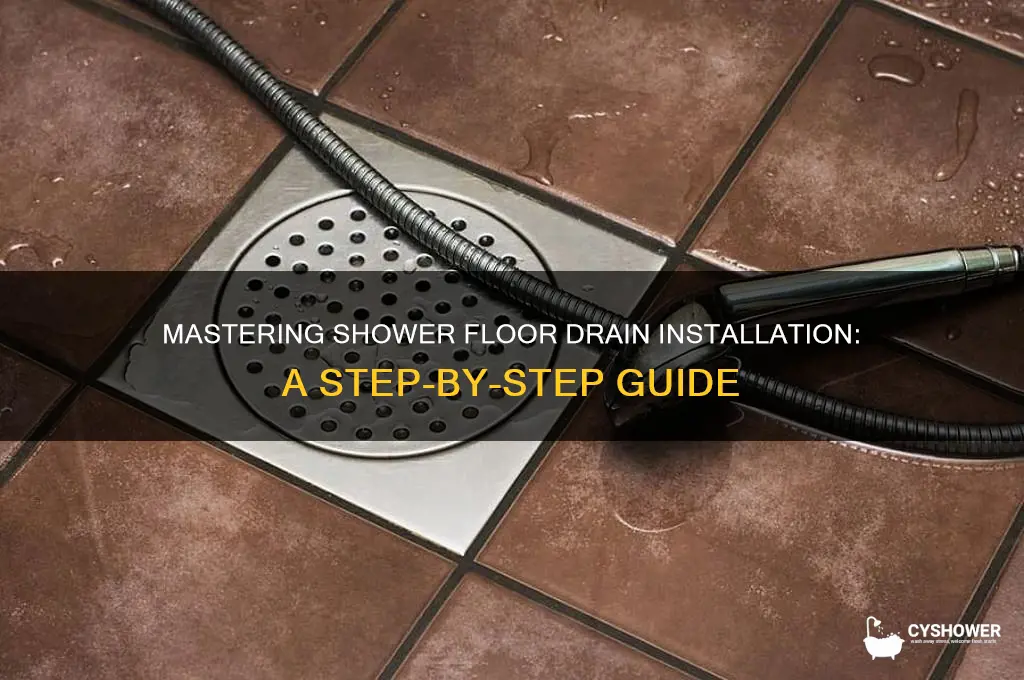 how to set a shower floor drain