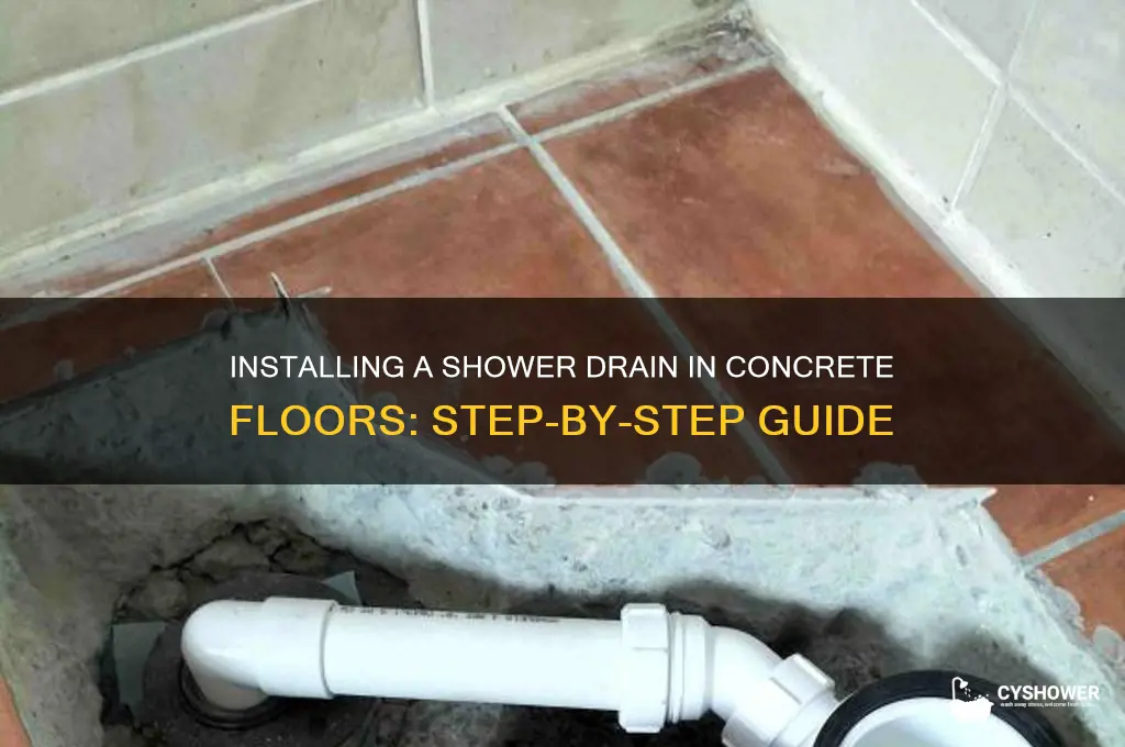 how to set drain for shower in concrete floor