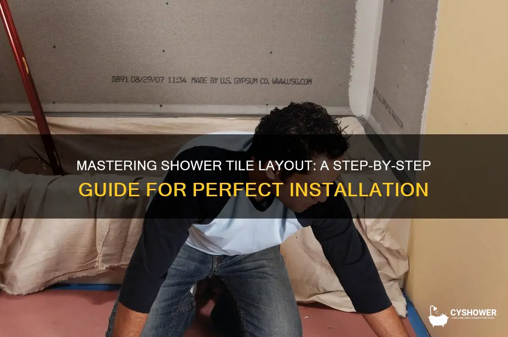 how to set out tiles in a shower