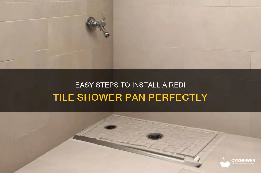 how to set redi tile shower pan