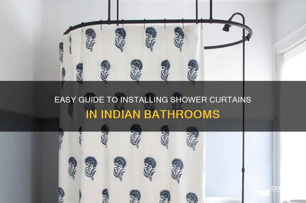 how to set shower curtain in indian bathroom