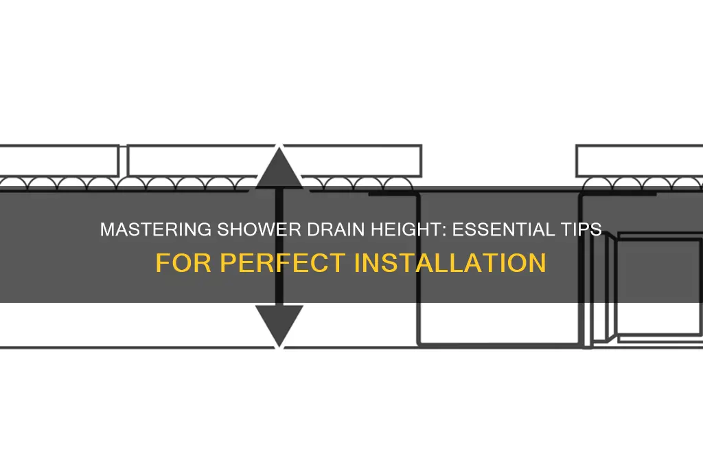 how to set shower drain height