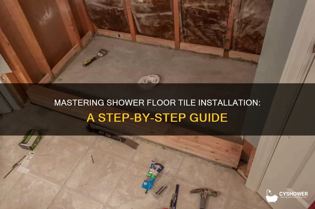 how to set shower floor tile