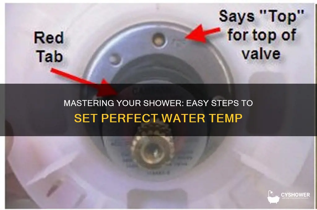 how to set shower water temp in faucet