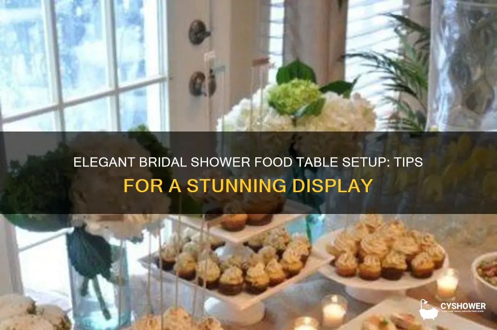 how to set up a bridal shower food table
