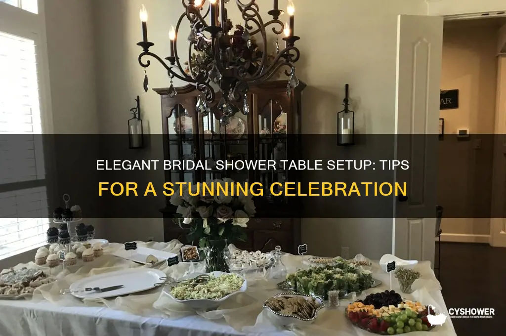how to set up a bridal shower table
