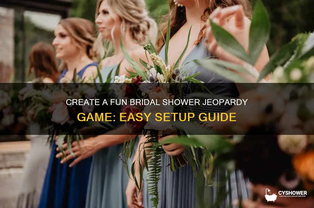how to set up bridal shower jeopardy