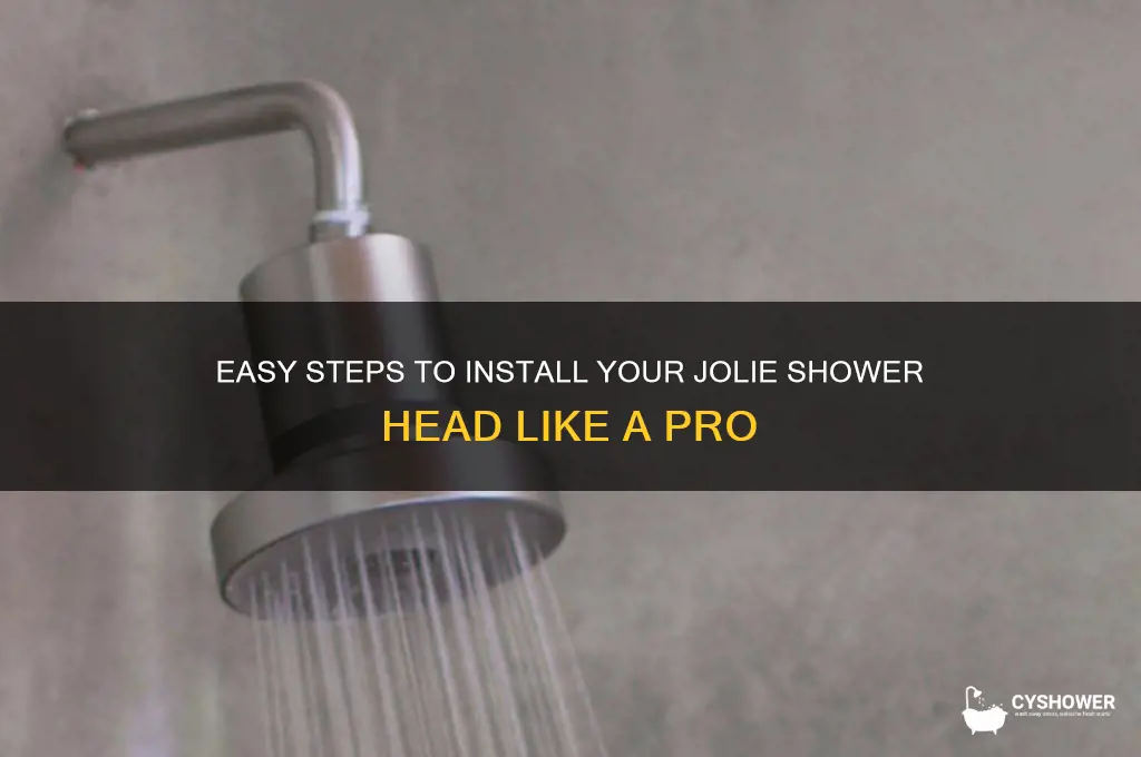 how to set up jolie shower head