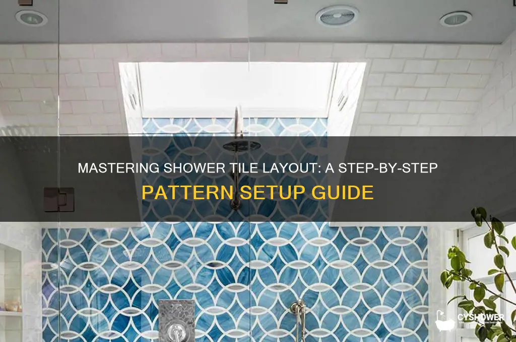 how to set up pattern for laying tile in shower