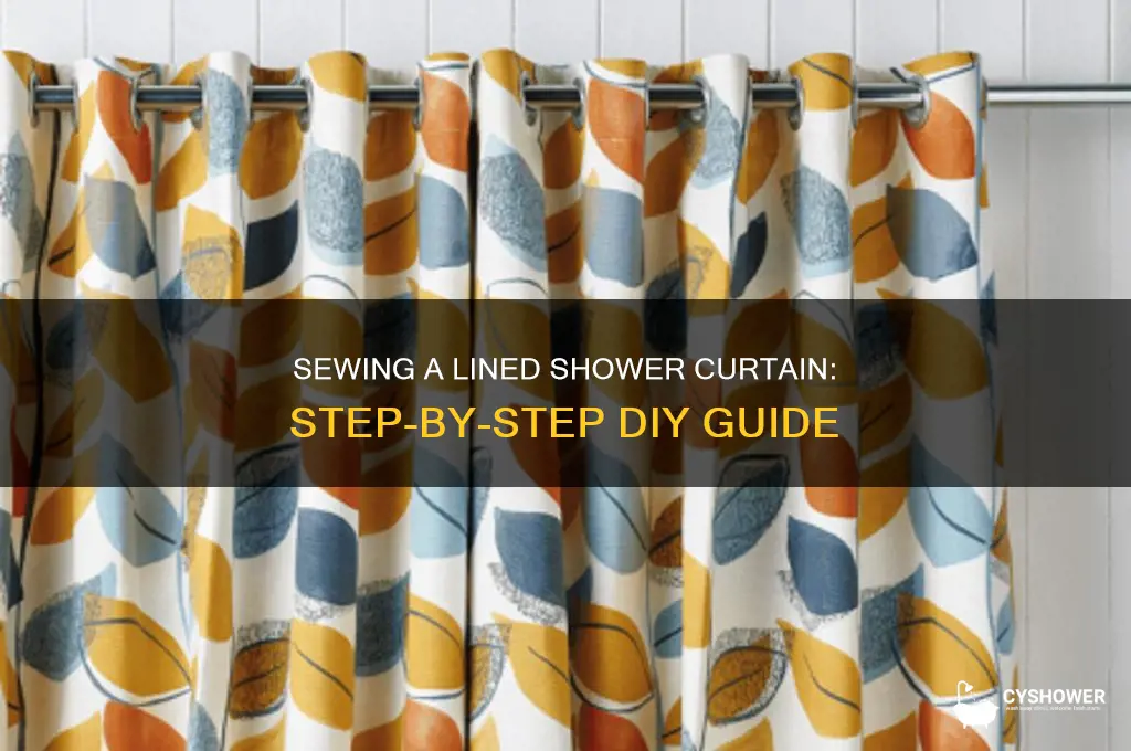 how to sew a lined shower curtain