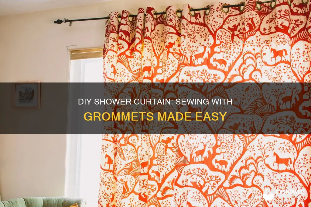 how to sew a shower curtain with grommets