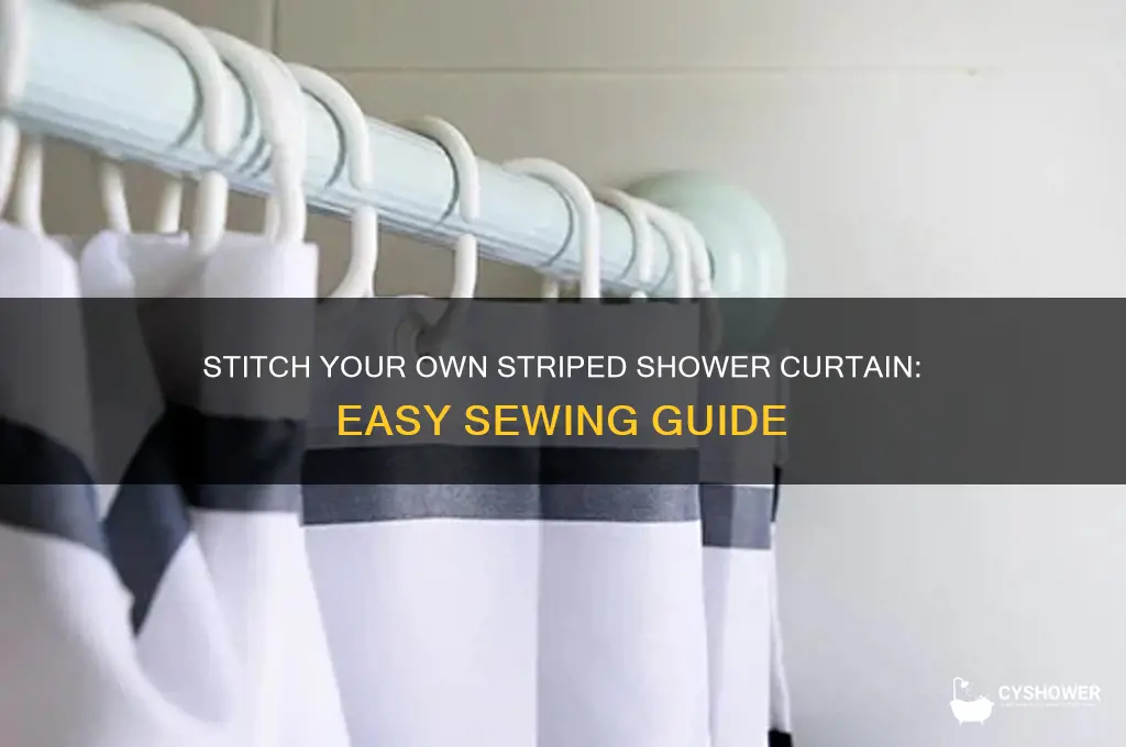 how to sew a striped shower curtain