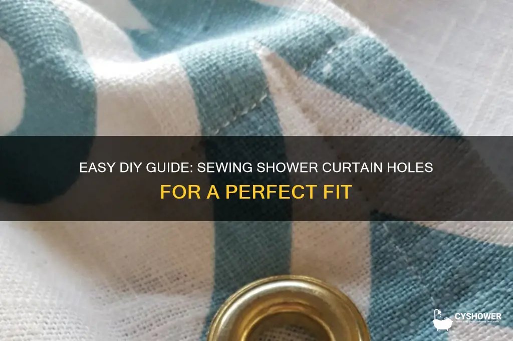 how to sew shower curtain holes