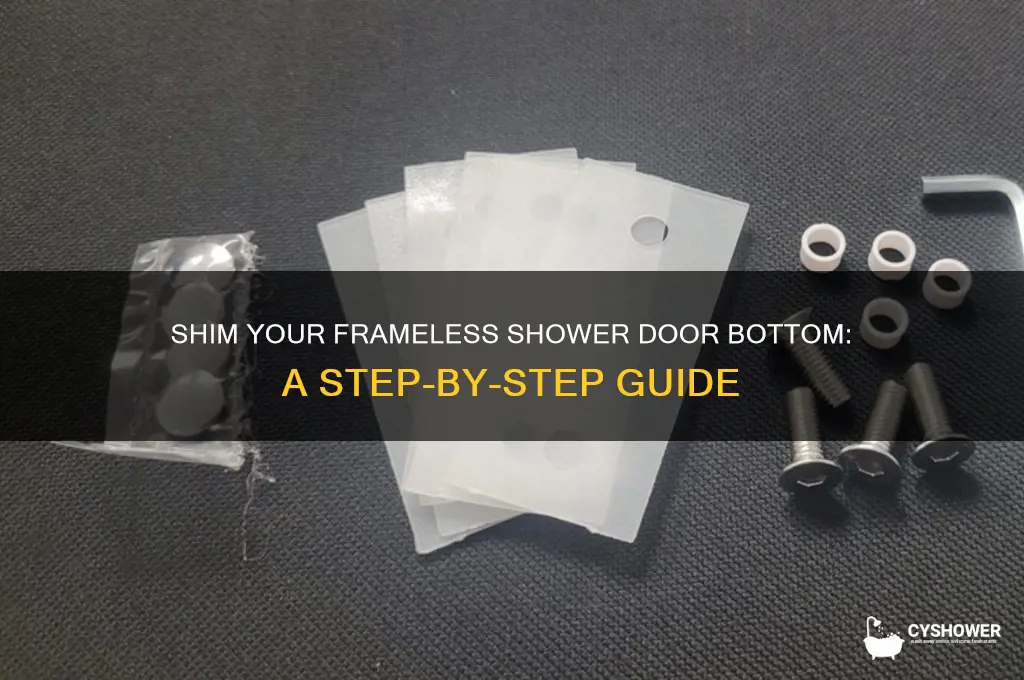how to shim bottom of a frameless shower door