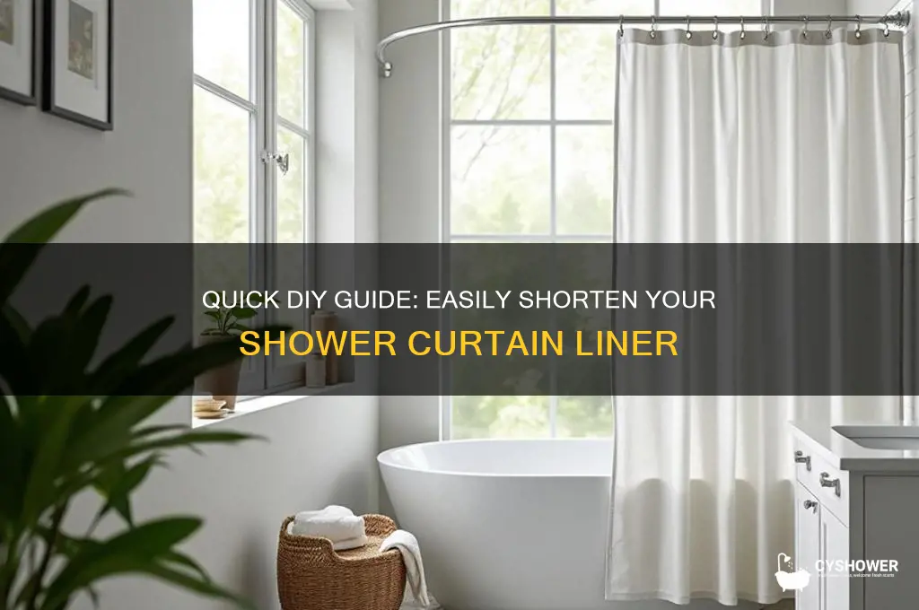 how to shorten a shower curtain liner