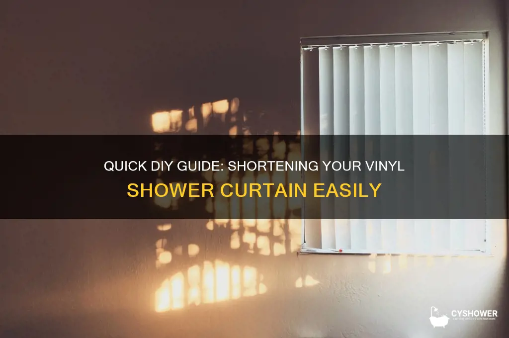 how to shorten a vinyl shower curtain