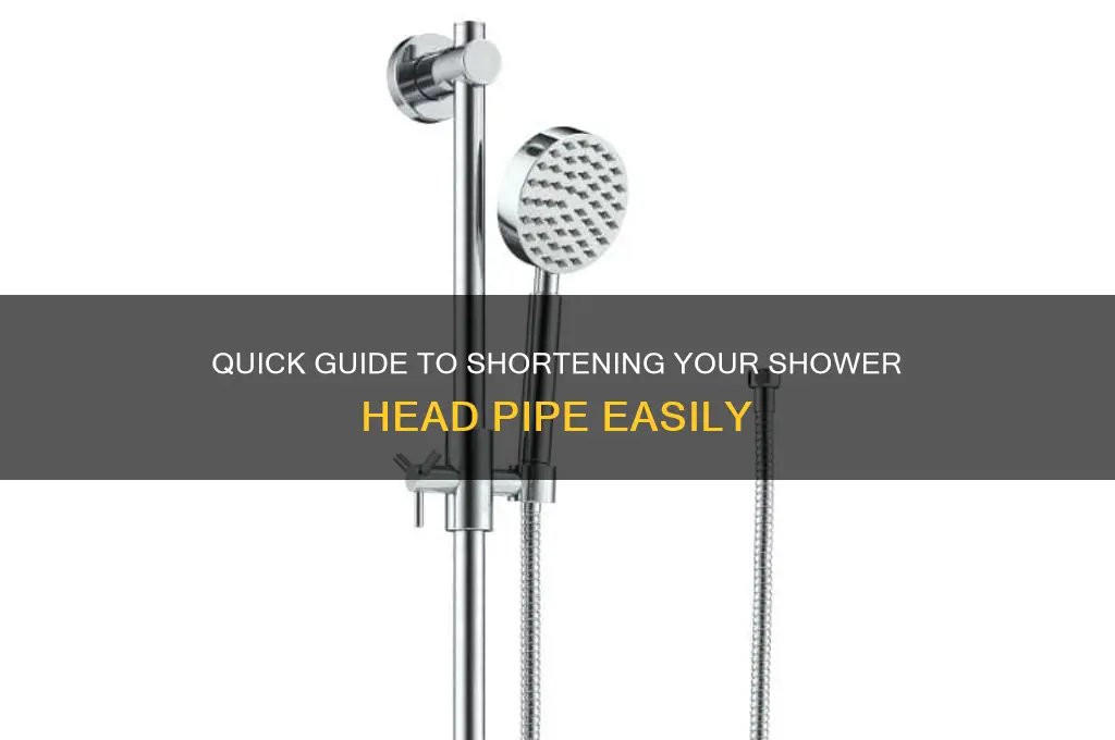 how to shorten shower head pipe