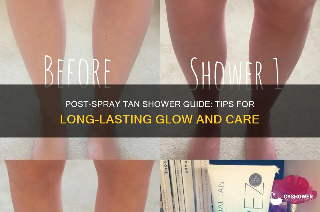 how to shower after getting a spray tan