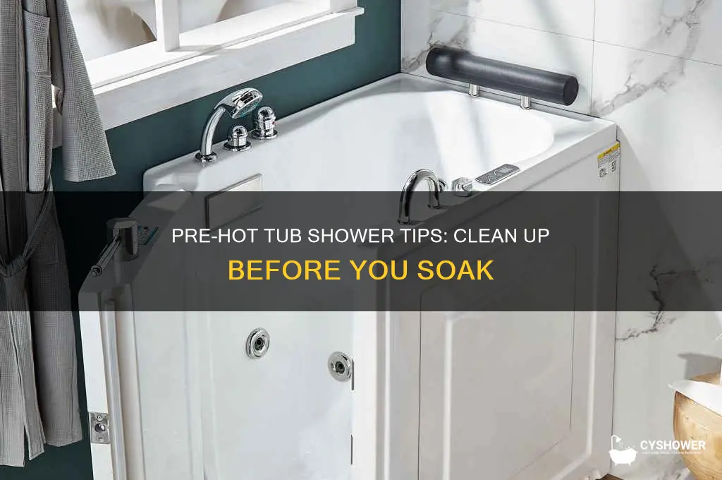 how to shower before getting in a hot tub