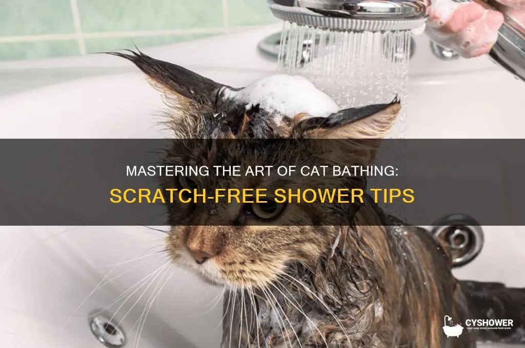 how to shower cats without getting scratched