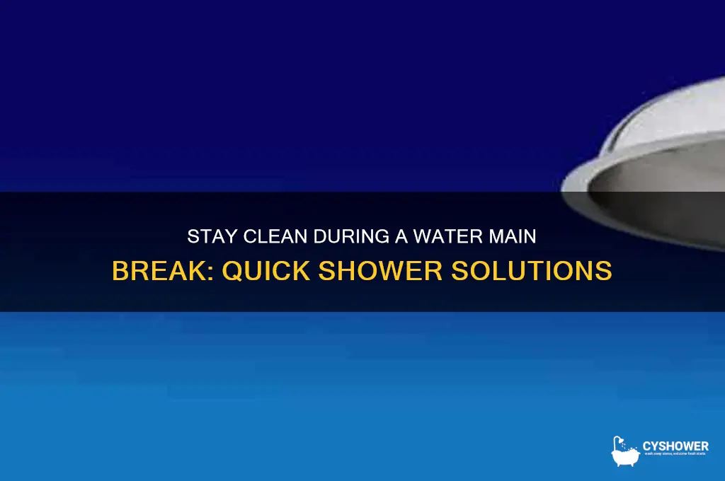 how to shower during a water main break