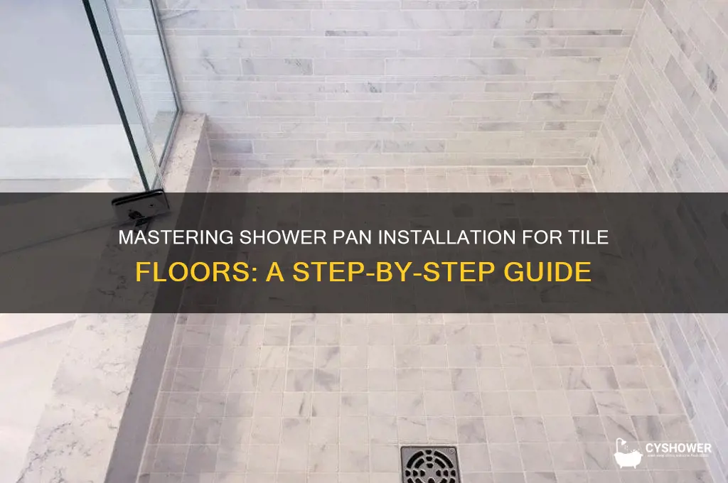 how to shower pan for tile