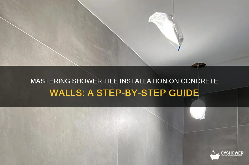 how to shower tile on concrete wall