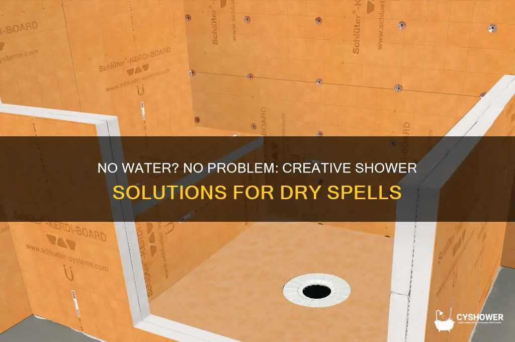 how to shower when water is off