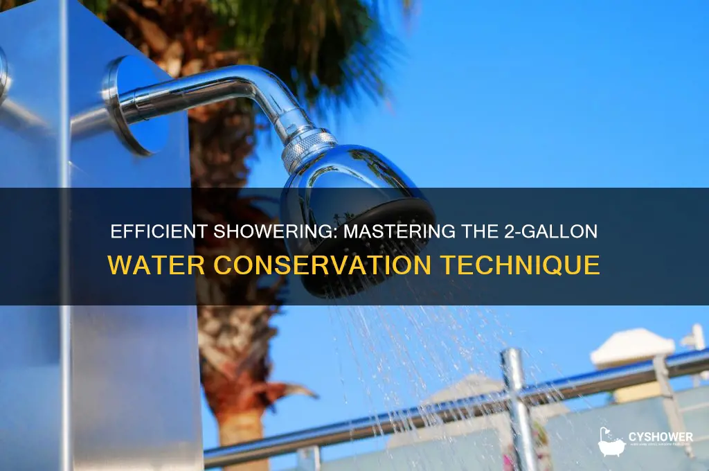 how to shower with 2 gallons of water