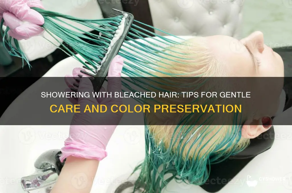 how to shower with bleached hair