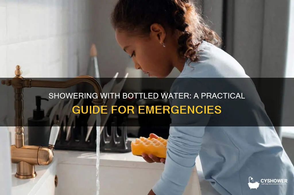 how to shower with bottled water