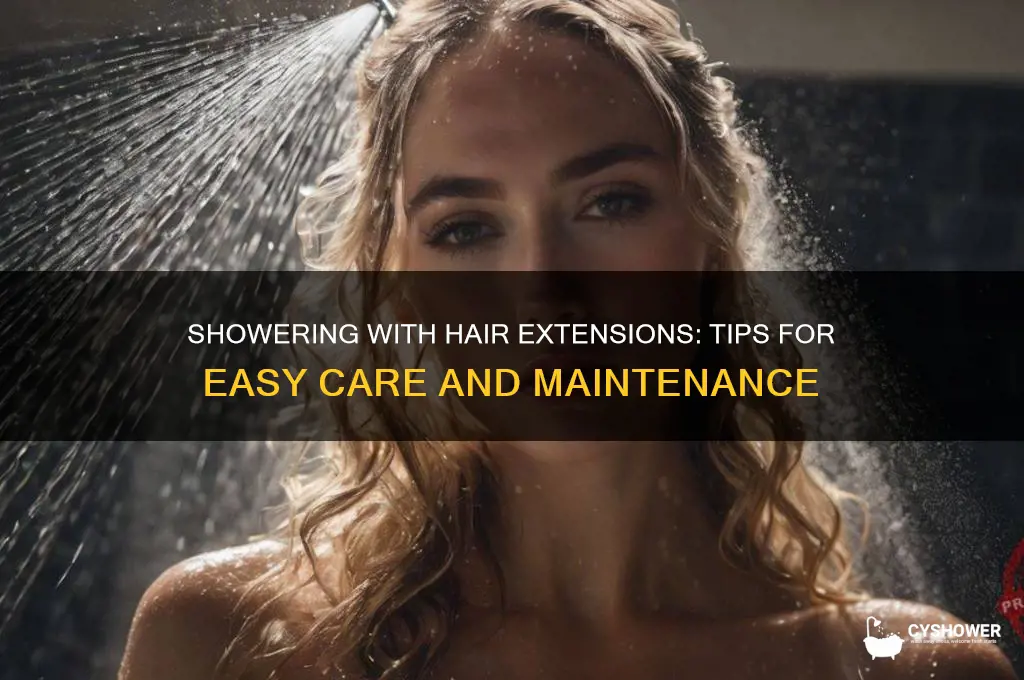 how to shower with hair extensions