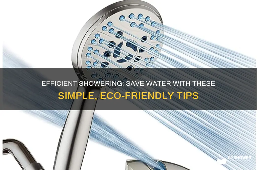 how to shower with little water