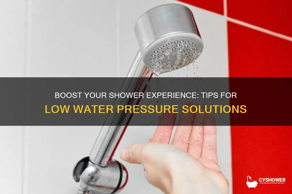 how to shower with low water pressure