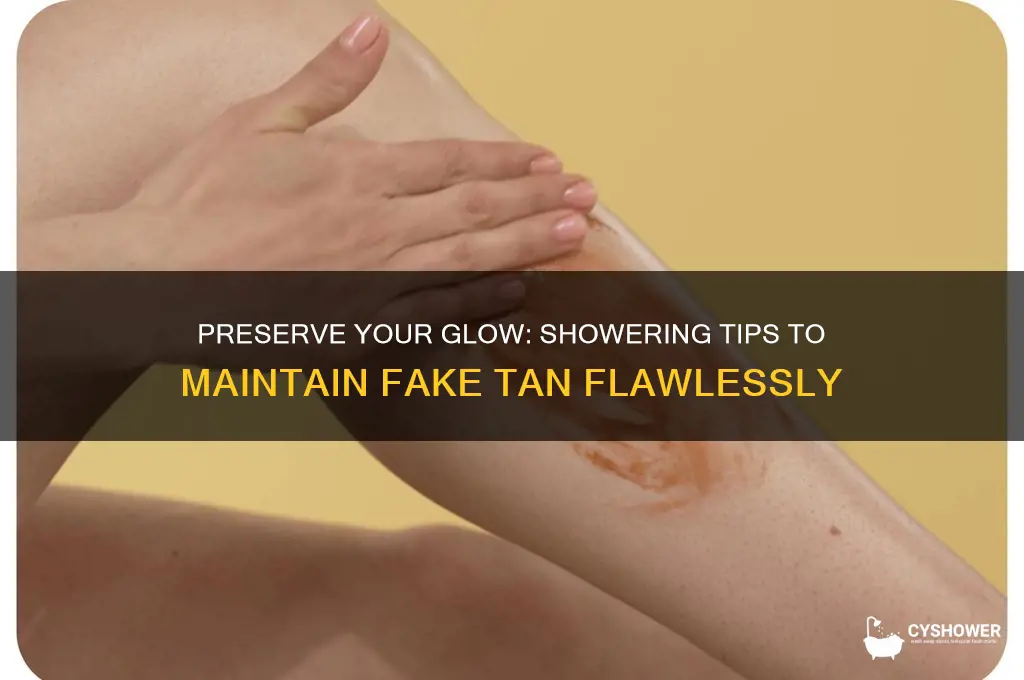how to shower without removing fake tan