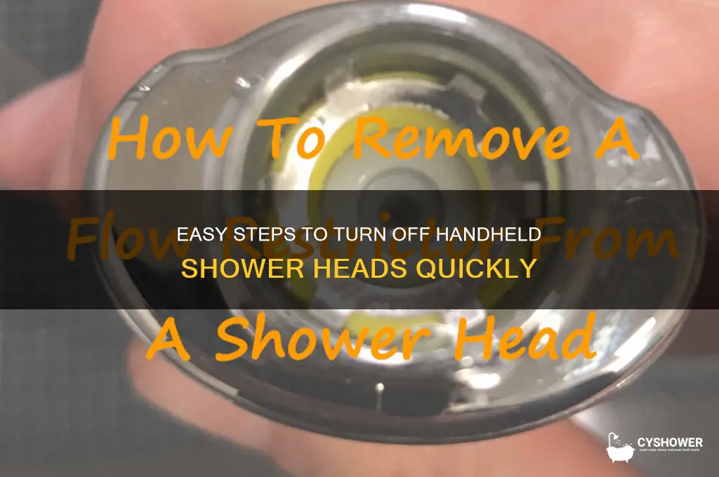 how to shut off hand held shower heads