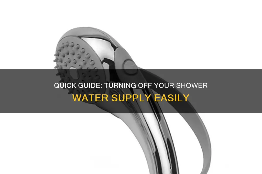 how to shut off shower water supply
