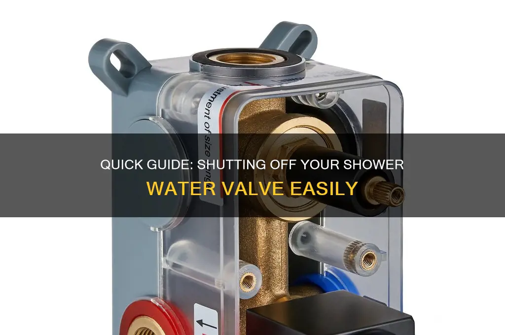 how to shut off shower water valve