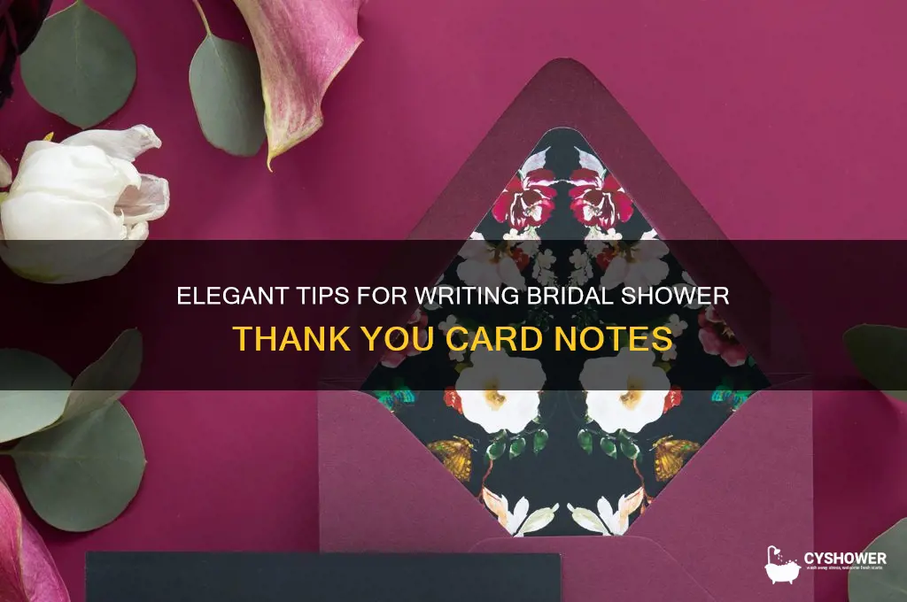 how to sign bridal shower thank you cards