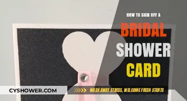 Perfect Bridal Shower Card Sign-Offs: Warm Wishes for the Bride-to-Be