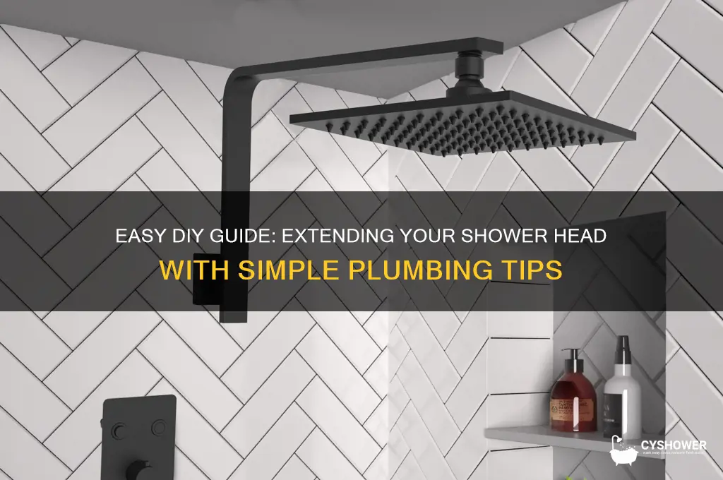 how to simple plumbing extension shower head