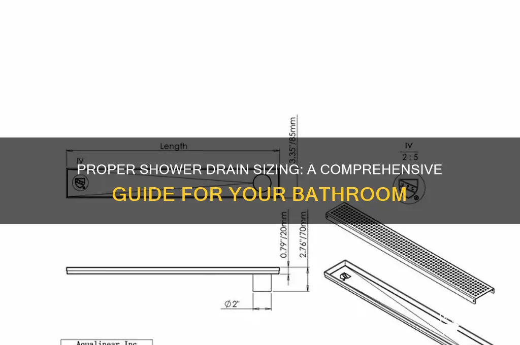 how to size a shower drain
