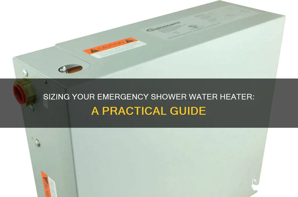 how to size water heater for emergency shower