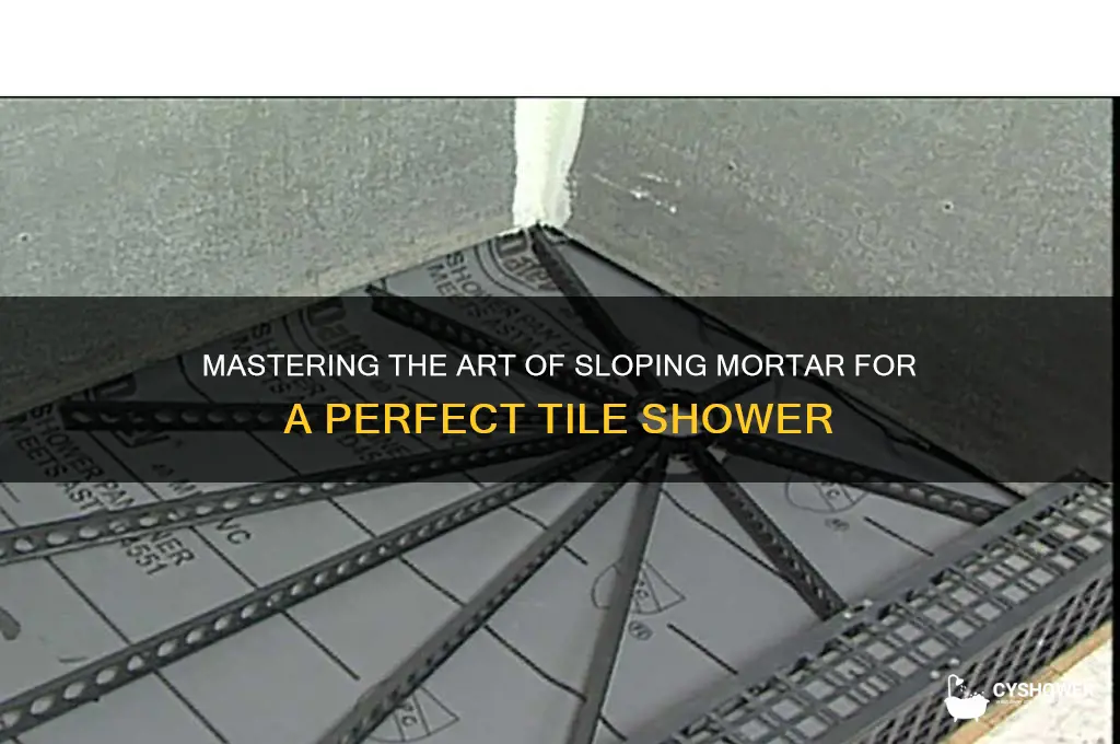 how to slope mortar for tile shower